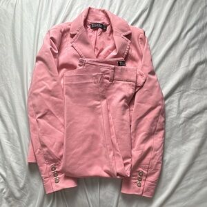 Pink Blazer and Pants Set